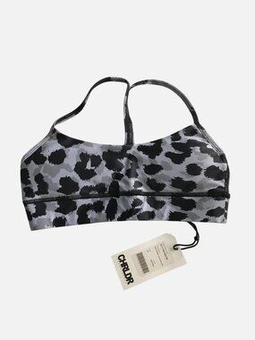 CHRLDR Grey Leopard Victory Sports Bra size XS
